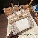 Hermes Birkin25cm Nilo Himalaya 01 Gold Hardware Full Handmade 001