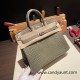 Hermes Birkin25cm porous Crocodile 81/Gris Tourterelle Silver Hardware Full Handmade 002