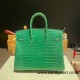 Hermes Birkin25 porous Crocodile 1L/Cactus Gold Hardware Full Handmade 003