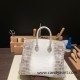 Hermes Birkin25 Crocodile Niloticus Himalaya 01Gold Hardware Full Handmade 008