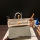 Hermes Birkin25 Crocodile Niloticus 81/Gris Tourterelle  Gold Hardware Full Handmade 009