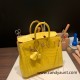 Hermes Birkin25 Crocodile Niloticus M9 / mimosa Gold Hardware Full Handmade 010