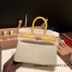 Hermes Birkin25 Crocodile Niloticus 80/Pearl Grey&16 /Taupe Grey Gold Hardware Full Handmade 011