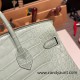 Hermes Birkin25 Alligator Crocodile 6u/vert deau Silver Hardware Full Handmade 012