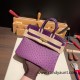 Birkin25 Ostrich &Crocodile P9/ Anemone& N5/CASSIS Gold Hardware Full Handmade 020