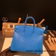 Hermes Birkin 25cm Lizard T7/Blue Hydra Gold Hardware Full Handmade 033