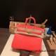 Hermes Birkin 25cm Lizard T5/Rose Jaipur Gold Hardware Full Handmade 036