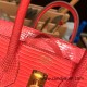 Hermes Birkin 25cm Lizard T5/Rose Jaipur Gold Hardware Full Handmade 036