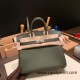 Hermes Birkin 25cm Epsom C6 /Vert Gris Silver Hardware Full Handmade 047