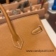 Hermes Birkin 25cm Epsom 37 /Gold Silver Hardware Full Handmade 048