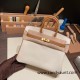 Hermes Birkin 25cm Epsom 10/Craie & 37/Gold Gold Hardware Full Handmade 051