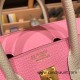 Hermes Birkin 25cm Epsom 5P/ Pink & 10/ Craie Gold Hardware Full Handmade 052