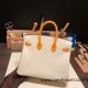 Hermes Birkin 25cm Epsom 10/ Craie & 9H/Soleil Gold Hardware Full Handmade 058