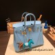 Hermes Birkin 25cm Epsom 7N/Celeste Gold Hardware Full Handmade 067