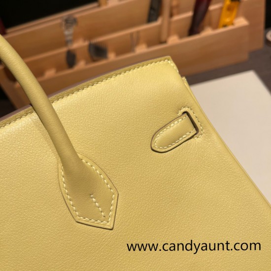 Hermes Birkin 25cm swift 1Z/Jaune Poussin Gold Hardware Full Handmade 070