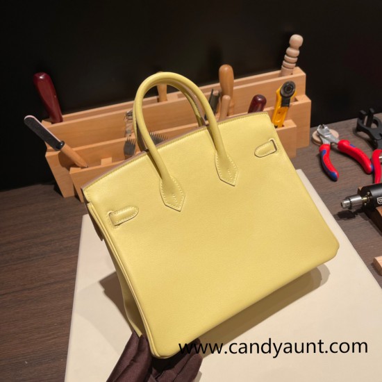 Hermes Birkin 25cm swift 1Z/Jaune Poussin Gold Hardware Full Handmade 070