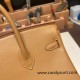 Hermes Birkin 25cm swift 4B/Biscui Gold Hardware Full Handmade 076