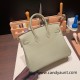 Hermes Birkin 25cm swift Q1/ Sauge Silver Hardware Full Handmade 077