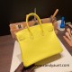 Hermes Birkin 25cm swift 9R/ Lime Silver Hardware Full Handmade 079