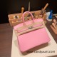 Hermes Birkin 25cm swift 5P /Pink Silver Hardware Full Handmade 082