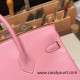 Hermes Birkin 25cm swift 5P /Pink Silver Hardware Full Handmade 082