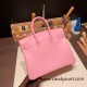 Hermes Birkin 25cm swift 5P /Pink Silver Hardware Full Handmade 082