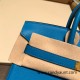 Hermes Birkin 25cm swift 0F /Blue Frida Gold Hardware Full Handmade 084