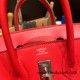 Hermes Birkin 25cm swift S3/Rouge Cœur Silver Hardware Full Handmade 085