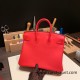 Hermes Birkin 25cm swift S3 /Rouge Cœur Silver Hardware Full Handmade 086