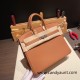 Hermes Birkin 25cm togo 37/Gold Silver Hardware Full Handmade 087