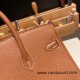 Hermes Birkin 25cm togo 37/Gold Silver Hardware Full Handmade 087