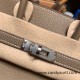 Hermes Birkin 25cm togo 18 /Étoupe Grey Silver Hardware Full Handmade 091