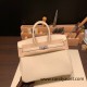 Hermes Birkin 25cm togo 10 /Craie Silver Hardware Full Handmade 095