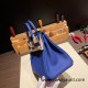 Hermes Birkin 25cm togo 7T/ Blue Electric Gold Hardware Full Handmade 107