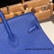 Hermes Birkin 25cm togo 7T/ Blue Electric Gold Hardware Full Handmade 107