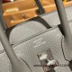 Hermes Birkin 25cm togo 0L/ Gris Meyer Silver Hardware Full Handmade 115