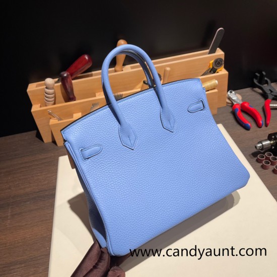 Hermes Birkin 25cm togo 2T/ Blue Paradise Gold Hardware Full Handmade 117