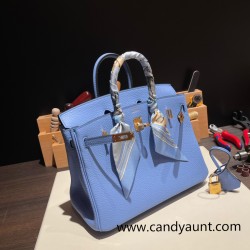 Hermes Birkin 25cm togo 2T/ Blue Paradise Gold Hardware Full Handmade 117