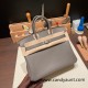 Hermes Birkin 25cm togo 8F/Etain Silver Hardware Full Handmade 118