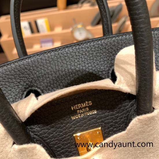 Hermes Birkin 25cm togo 89/ Black Gold Hardware Full Handmade 131