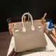 Hermes Birkin 25cm togo new stock Birkin 18/Étoupe Grey&10 /Craie Full Handmade 136