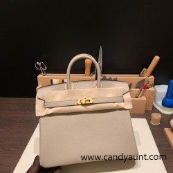 Hermes Birkin 25cm togo new stock Birkin 81 /Gris TourterelleGold Hardware Full Handmade 143