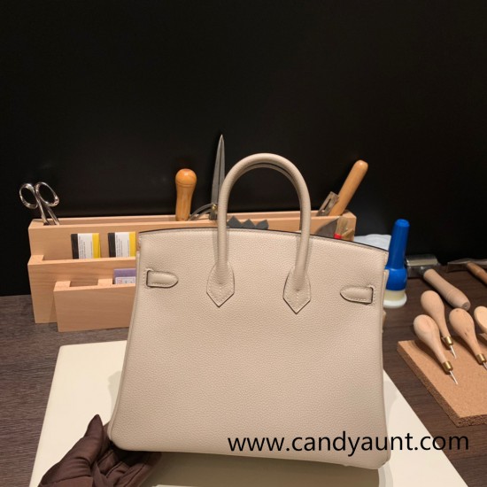 Hermes Birkin 25cm togo new stock Birkin 81 /Gris TourterelleGold Hardware Full Handmade 143