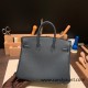 Hermes Birkin 25cm togo 6O/Vert Cypres & S4 /Deep Blue Silver Hardware Full Handmade 147