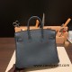 Hermes Birkin 25cm togo  6O/Vert Cypres & S4 /Deep Blue Full Handmade 148