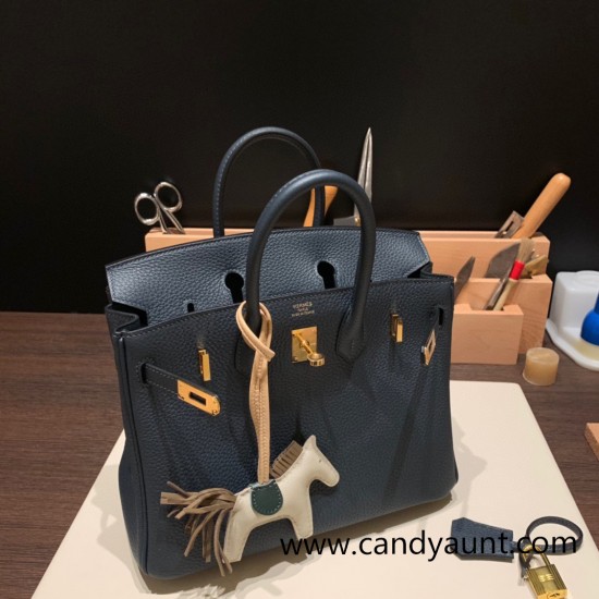 Hermes Birkin 25cm togo  6O/Vert Cypres & S4 /Deep Blue Full Handmade 148