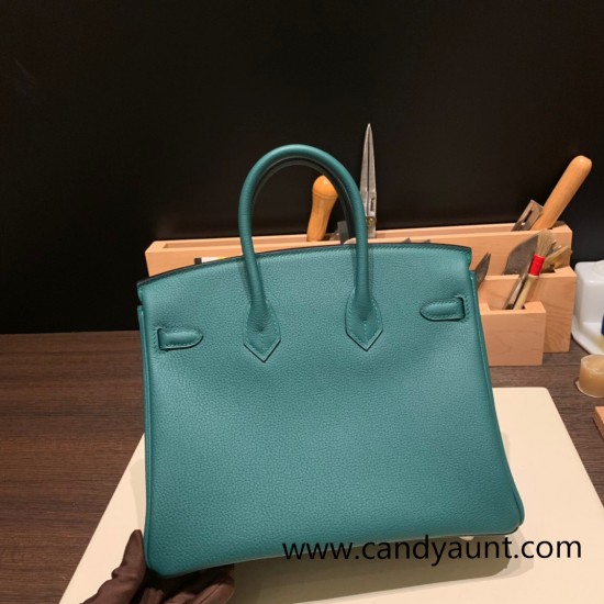 Hermes Birkin 25cm togo Z6 /Malachite Gold Hardware Full Handmade 149