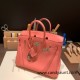 Hermes Birkin 25cm togo K4 /Rose d’ete Silver Hardware Full Handmade 152