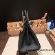 Hermes Birkin 25cm togo 89 /Black (Noir) Silver Hardware Full Handmade 154