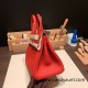 Hermes Birkin 25cm togo S3 /Rouge Cœur Silver Hardware Full Handmade 156